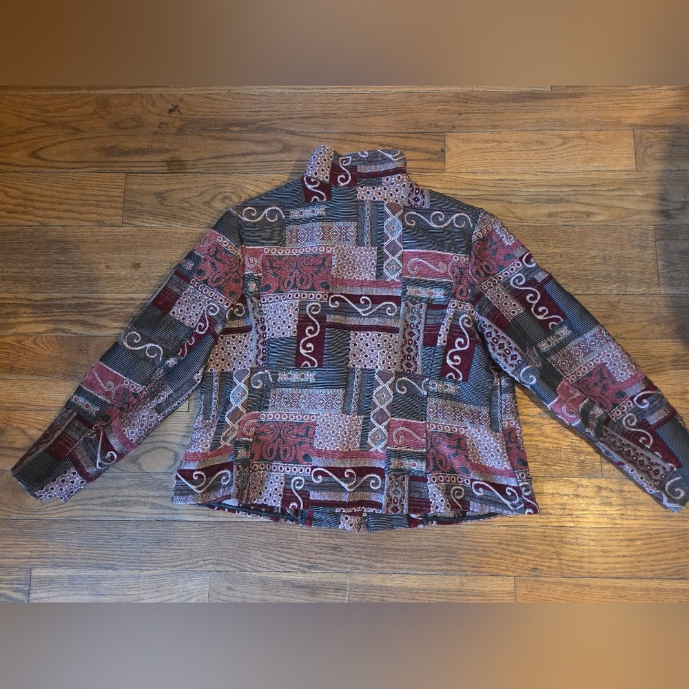 Dressbarn Multicolor Patchwork Jacket - image 2